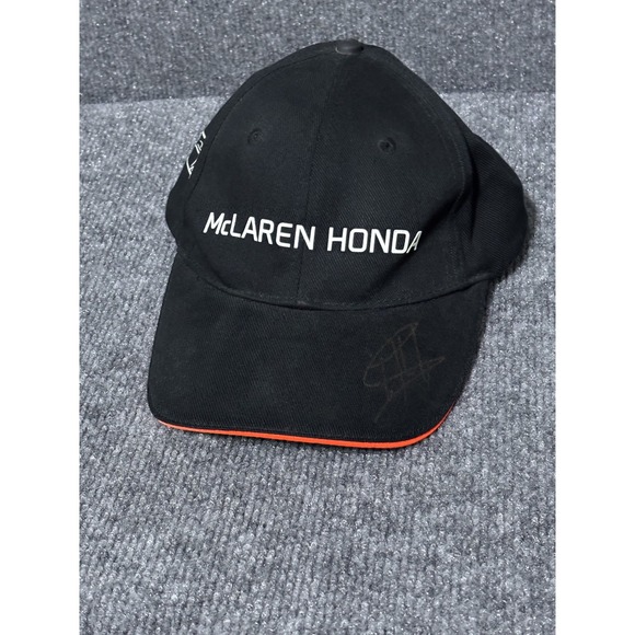McLaren Honda F1 Racing Black Hat Stoffel Vandoorne Signed NWOT Formula 1 Hook